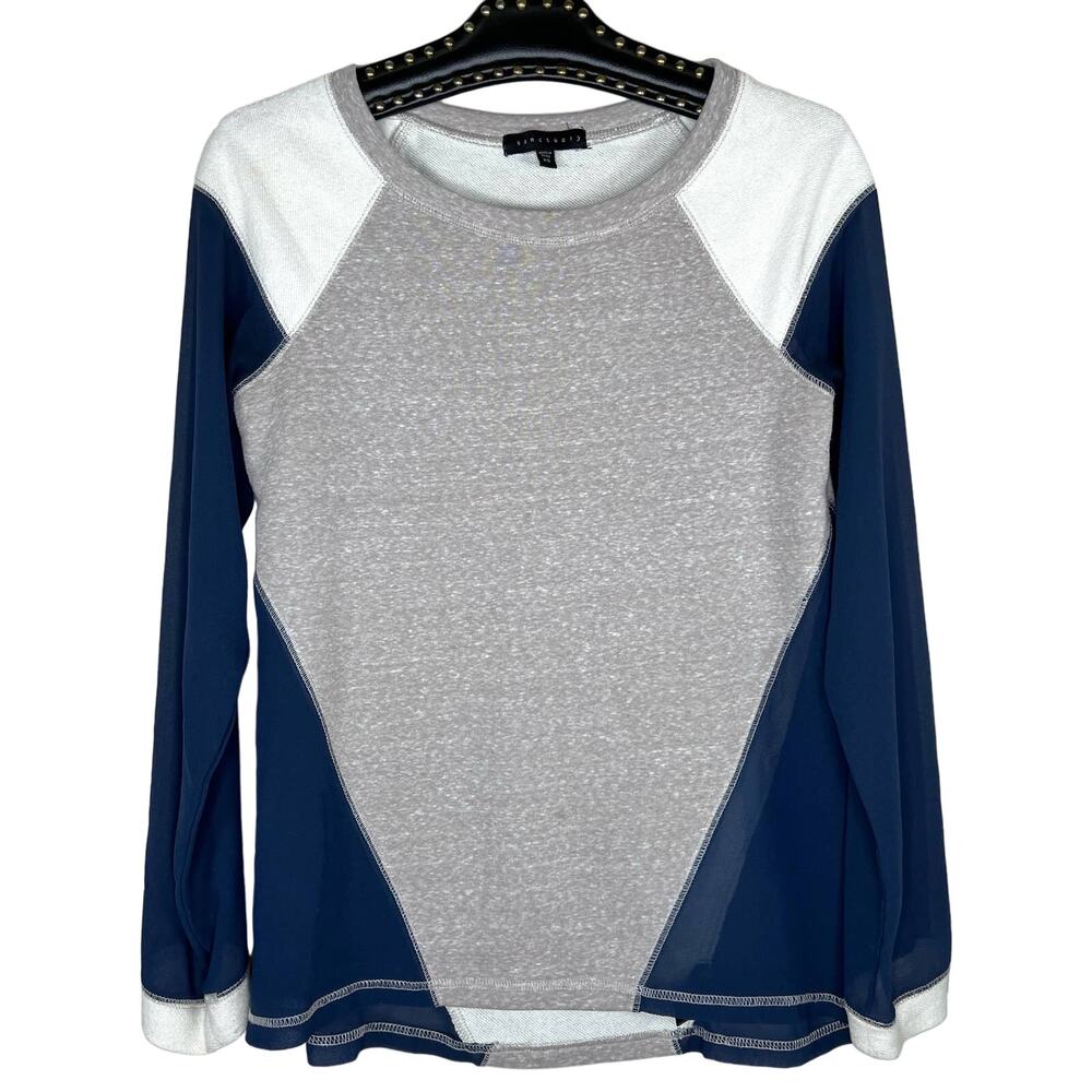 Sanctuary Long Sleeve Sheer Side Panel Shirt XS